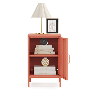 Pera Komodin Kapaklı 41,5 X 40 X 64,50 Cm - Ral 3022 Somon