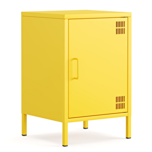 Pera Komodin Kapaklı 41,5 X 40 X 64,50 Cm - Ral 1018 Sarı Ral 1018