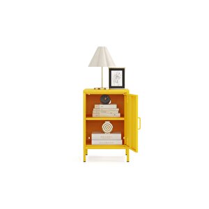 Pera Komodin Kapaklı 41,5 X 40 X 64,50 Cm - Ral 1018 Sarı Ral 1018