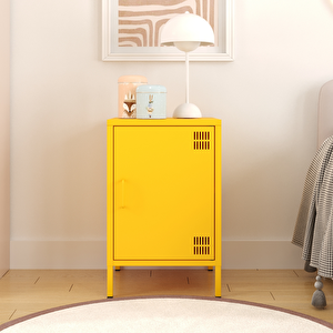 Pera Komodin Kapaklı 41,5 X 40 X 64,50 Cm - Ral 1018 Sarı Ral 1018