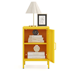Pera Komodin Kapaklı 41,5 X 40 X 64,50 Cm - Ral 1018 Sarı