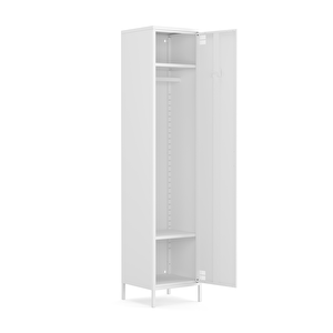 Pera Metal Elbise Dolabı, Soyunma Dolabı, Tek Kapılı, 41,50 X 40 X 189,50 Cm- Ral 9016 Beyaz