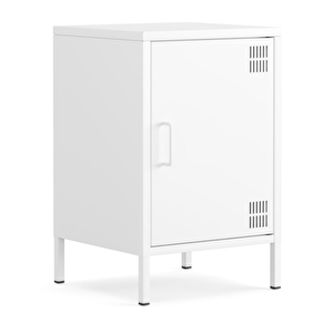 Pera Komodin Kapaklı 41,5 X 40 X 64,50 Cm - 9016 Beyaz Ral 9016