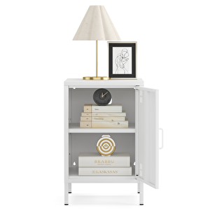 Pera Komodin Kapaklı 41,5 X 40 X 64,50 Cm - 9016 Beyaz