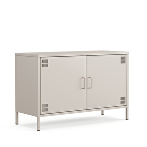 Pera Tv Ünitesi, Tv Dolabı,2 Kapaklı Dolap 100,50 X 40 X 64,50 Cm - Bej Rengi Kum Beji