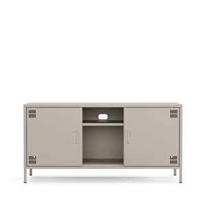 Pera Tv Ünitesi, Tv Dolabı,2 Kapaklı, Açık Raflı 130,50 X 40 X 64,50 Cm - Bej Rengi