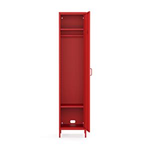 Pera Metal Elbise Dolabı, Soyunma Dolabı, Tek Kapılı, 41,50 X 40 X 189,50 Cm - Ral 3020 Kırmızı
