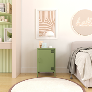 Pera Komodin Kapaklı 41,5 X 40 X 64,50 Cm - Ral 6011 Yeşil Ral 6011