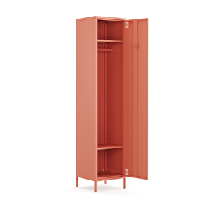Pera Metal Elbise Dolabı, Soyunma Dolabı, Tek Kapılı, 41,50 X 40 X 189,50 Cm - Ral 3022 Somon