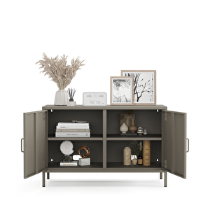 Tv Ünitesi, Tv Dolabı,2 Kapaklı Dolap 100,50 X 40 X 64,50 Cm - Ral 7039 Antrasit Ral 7039