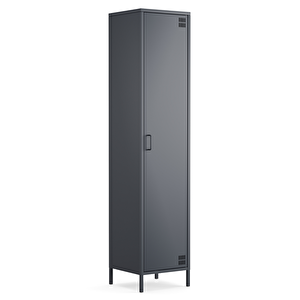 Pera Metal Elbise Dolabı, Soyunma Dolabı, Tek Kapılı, 41,50 X 40 X 189,50 Cm - Ral 7016 Antrasit 7016 Antrasit