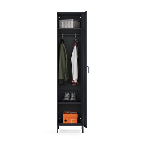 Pera Metal Elbise Dolabı, Soyunma Dolabı, Tek Kapılı, 41,50 X 40 X 189,50 Cm - Ral 7016 Antrasit 7016 Antrasit