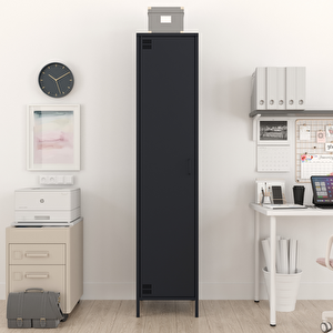 Pera Metal Elbise Dolabı, Soyunma Dolabı, Tek Kapılı, 41,50 X 40 X 189,50 Cm - Ral 7016 Antrasit 7016 Antrasit