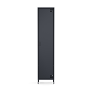 Pera Metal Elbise Dolabı, Soyunma Dolabı, Tek Kapılı, 41,50 X 40 X 189,50 Cm - Ral 7016 Antrasit
