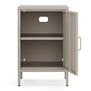 Pera Komodin Kapaklı 41,5 X 40 X 64,50 Cm - Bey Rengi