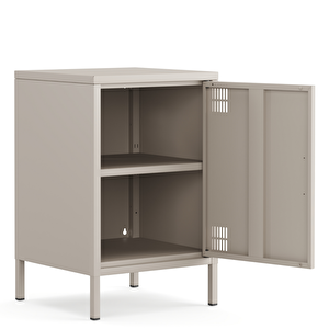 Pera Komodin Kapaklı 41,5 X 40 X 64,50 Cm - Bey Rengi