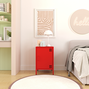 Pera Komodin Kapaklı 41,5 X 40 X 64,50 Cm 3020 Kırmızı Ral 3020
