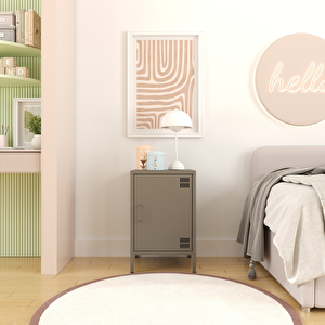 Pera Komodin Kapaklı 41,5 X 40 X 64,50 Cm - Ral 7039 Antrasit Ral 7039
