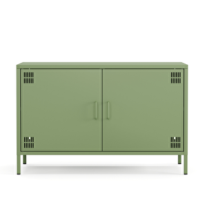 Pera Tv Ünitesi, Tv Dolabı,2 Kapaklı Dolap 100,50 X 40 X 64,50 Cm - Ral 6011 Yeşil