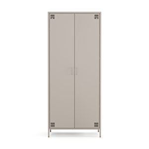 Pera Metal Elbise Dolabı, Soyunma Dolabı, İki Kapılı, 80,50 X 50 X 189,50 Cm - Bej Rengi