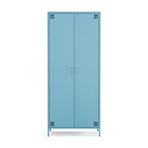 Pera Metal Elbise Dolabı, Soyunma Dolabı, İki Kapılı, 80,50 X 50 X 189,50 Cm - Ral 5024 Mavi