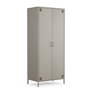 Pera Metal Elbise Dolabı, Soyunma Dolabı, İki Kapılı, 80,50 X 50 X 189,50 Cm - Ral 7039 Antrasit Ral 7039