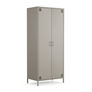 Pera Metal Elbise Dolabı, Soyunma Dolabı, İki Kapılı, 80,50 X 50 X 189,50 Cm - Ral 7039 Antrasit
