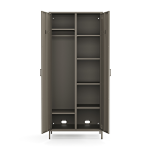 Pera Metal Elbise Dolabı, Soyunma Dolabı, İki Kapılı, 80,50 X 50 X 189,50 Cm - Ral 7039 Antrasit