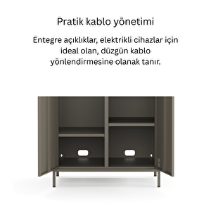 Pera Metal Elbise Dolabı, Soyunma Dolabı, İki Kapılı, 80,50 X 50 X 189,50 Cm - Ral 7039 Antrasit