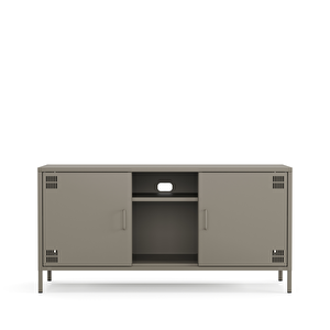 Pera Tv Ünitesi, Tv Dolabı,2 Kapaklı, Açık Raflı 130,50 X 40 X 64,50 Cm - Ral 7039 Antrasit