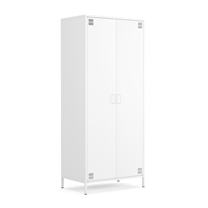 Pera Metal Elbise Dolabı, Soyunma Dolabı, İki Kapılı, 80,50 X 50 X 189,50 Cm - Ral 9016 Beyaz