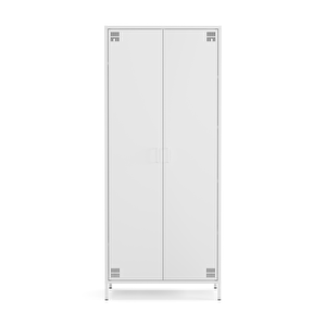 Pera Metal Elbise Dolabı, Soyunma Dolabı, İki Kapılı, 80,50 X 50 X 189,50 Cm - Ral 9016 Beyaz