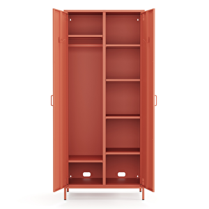 Pera Metal Elbise Dolabı, Soyunma Dolabı, İki Kapılı, 80,50 X 50 X 189,50 Cm - Ral 3022 Somon