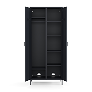 Pera Metal Elbise Dolabı, Soyunma Dolabı, İki Kapılı, 80,50 X 50 X 189,50 Cm - Ral 7016 Antrasit