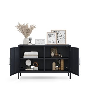 Tv Ünitesi, Tv Dolabı,2 Kapaklı Dolap 100,50 X 40 X 64,50 Cm - Ral 7016 Antrasit Antrasit