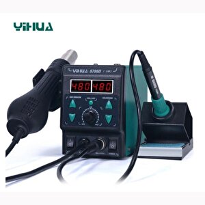 Yi̇hua 8786d-i 2in1 Sıcak Hava Üflemeli Dijital Havya İstasyonu;yi̇hua