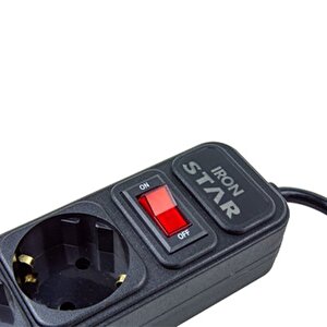 İronstar Irp3000 2 Metre Çift Usb Den Şarjlı Dörtlü Akım Korumalı Priz