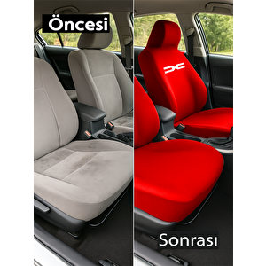 Konfor Ve Uyumu Bir Araya Getiren Dacia Logan Ile Uyumlu Oto Koltuk Kilifi Size Ozel Kırmızı