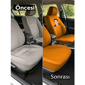 Estetik Detaylarla Hazirlanan Tesla Model Y Ile Uyumlu Oto Koltuk Kilifi Ile Farkinizi Gosterin Turuncu