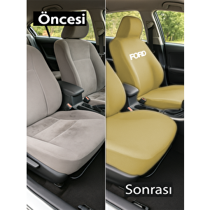 Kusursuz Oturan Ford Connect Ile Uyumlu Oto Koltuk Kilifi Ile Konforu Dorukta Yasayin Bej