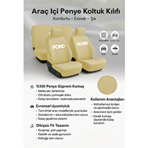 Kusursuz Oturan Ford Connect Ile Uyumlu Oto Koltuk Kilifi Ile Konforu Dorukta Yasayin