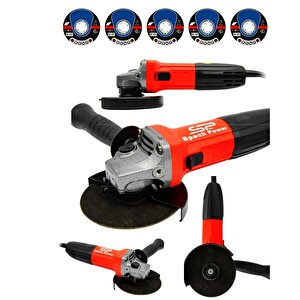 Spech Power 1800 Watt Bakır Sargılı 5 Taş Hediyeli Profesyonel Avuç Içi Sprel Taşlama Ahşap Demir Kesme Makinesi