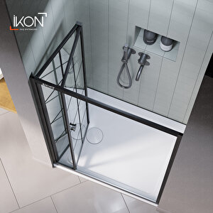 Vi̇kka | Siyah, Buzlu Cam, Katlanır Duşakabin