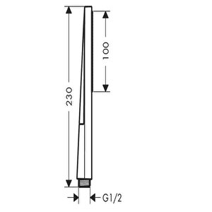Hansgrohe Pulsify E 100 1 Jet Baton El Duşu Bronz Ecosmart+