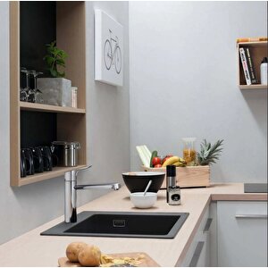 Hansgrohe S510-f450 Ankastre Granit Eviye 450 Grafit Siyahı + Manuel Gider