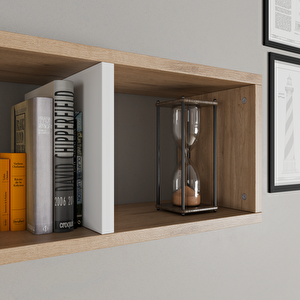 Rozbo 3 Bölmeli Duvar Ve Masa Üstü Kitaplık 90x22x26 Cm