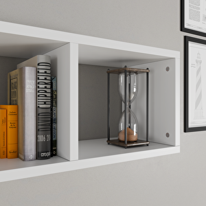 Rozbo 3 Bölmeli Duvar Ve Masa Üstü Kitaplık 90x22x26 Cm Antrasit