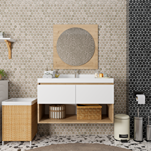Vivia 100 Cm Banyo Dolabı Takımı - Alt Dolap, Ayna, Lavabo Dahil