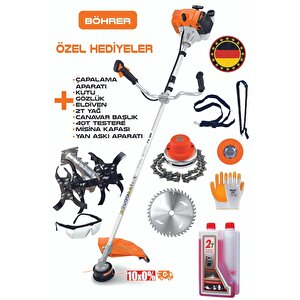Alman 20hp /h Benzi̇nli̇ Yeni̇ Nesi̇l Yan Ti̇pi̇ Çi̇m Çali Bi̇çme Tirpani + Çapalama Aparati