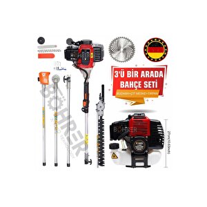 Alman 15 Hp /h 3'ü Bir Budama Testeresi, Çit Kesme , Tırpan , Benzinli Tırpan Çim Biçme Makinesi